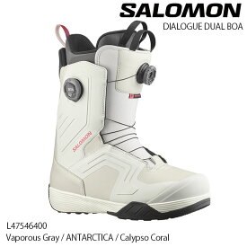 【エントリーでP10倍!!お買い物マラソン7/19 20時～】 サロモン スノーボード ブーツ メンズ 24-25 SALOMON DIALOGUE DUAL BOA ダイアローグ Vaporous Gray 男性用 2025 日本正規品 L47546400