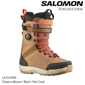 【エントリーでP10倍!!お買い物マラソン7/19 20時～】サロモン スノーボード ブーツ メンズ 24-25 SALOMON ECHO LACE SJ BOA エコーレース Tobacco Brown 男性用 2025 日本正規品 L47547900