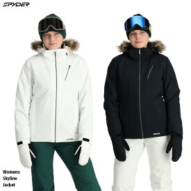 ＼エントリで+P10倍／スキーウェア スパイダー レディース ジャケット 23-24 SPYDER Skyline Jacket Black White スカイライン 2024 スノーウェア 日本正規品