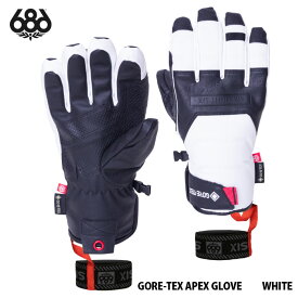 スノーボード グローブ 手袋 5本指 23-24 メンズ ゴアテックス 686 シックスエイトシックス GORE-TEX APEX GLOVE 3M2WG WHITE 日本正規品