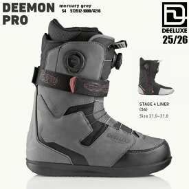 予約 25-26 ディーラックス ディーモンプロ S4 スノーボード ブーツ DEELUXE DEEMON PRO S4 mercury grey メンズ スノボ 熱成形 2026 日本正規品