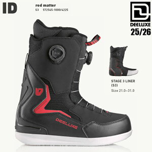 �y2���̓|�C���g10�{���v�G���g���[�z25-26 �f�B�[���b�N�X �A�C�f�B�[ S3 �X�m�[�{�[�h �u�[�c DEELUXE ID DUAL BOA S3 RED MATTER �����Y �X�m�{ �M���` 2026 ���{���K�i