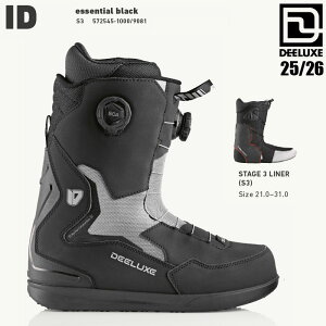 \ 25-26 fB[bNX ACfB[ S3 Xm[{[h u[c DEELUXE ID DUAL BOA S3 ESSENTIAL BLACK Y Xm{ M` 2026 {Ki