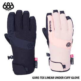 スノーボード グローブ 手袋 5本指 23-24 レディース ゴアテックス 686 シックスエイトシックス GORE-TEX LINEAR UNDER CUFF GLOVE 日本正規品