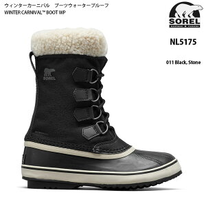�y5/9 20���`�|�C���g5�{���������}���\���z�\���� ���f�B�[�X �E�B���^�[�J�[�j�o�� �E�H�[�^�[�v���[�t SOREL WINTER CARNIVAL WP NL5175-011 Black �X�m�[�u�[�c ���{���K�i