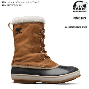 y|Cg10{I}\11/4 20:00`11/11 1:59z\ Y 1964 pbNiC EH[^[v[t SOREL 1964 PAC NYLON WP NM5189-224 Camel Brown Xm[u[c {Ki