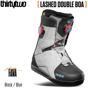 y|Cg10{IubNtCf[z\ 25-26 thirtytwo LASHED DOUBLE BOA FAVA '25 Xm[{[h u[c T[eB[c[ bVh _u{A t@@ BLACK/BLUE {Ki Xm{