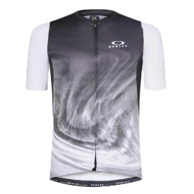 【7/15限定クーポン対象】半袖ジャージ オークリー サイクルジャケット OAKLEY Endurance Dazzle Camo Jersey FOA404398-9ZA GRADIENT SWIRL BK/WH ロードバイク 自転車