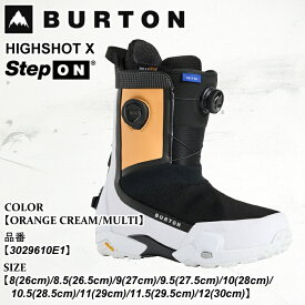 【2月はポイント10倍※要エントリー】スノーブーツ バートン Burton HIGHSHOT X STEP ON ハイショット エックス ステップオン 25-26 3029610E1 ワイド ORANGE CREAM/MULTI メンズ 日本正規品