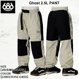 【12/4 20時～楽天SS！ポイント10倍～12/11 1:59迄】ウェア シックスエイトシックス ゴースト パンツ 25-26 686 Ghost 2.5L PANT M3WN223 LIMESTONE-GRID スノーボード スキー 日本正規品