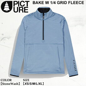 【2月はポイント10倍※要エントリー】ウェア ピクチャー ベイク グリッド フリース 25-26 PICTURE BAKE W 1/4 GRID FLEECE SWT0179 StoneWash スノーボード スキー レディース 日本正規品