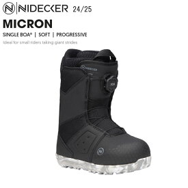 スノーボードブーツ キッズ ジュニア 24-25 ナイデッカー マイクロン NIDECKER MICRON SINGLE BOA ユース 日本正規品