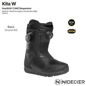 予約 25-26 ナイデッカー キタ W ブラック スノーボード ブーツ NIDECKER Kita W BLACK レディース スノボ フリースタイル 2026 日本正規品