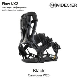 【P5倍お買い物マラソン 7/4 20時～】 予約 25-26 スノーボード ビンディング NIDECKER ナイデッカー FLOW NX2 BLACK フロウエヌエックス2 ブラック 日本正規品