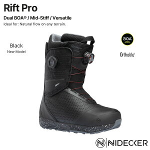 予約 25-26 ナイデッカー リフト プロ ブラック スノーボード ブーツ NIDECKER Rift Pro BLACK メンズ スノボ フリースタイル 2026 日本正規品