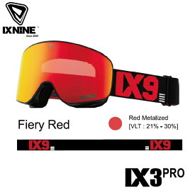 【早期予約】アイエックスナイン ix9 IXNINE Fiery Red 24-25 IX3 PRO スキー スノーボード ゴーグル ユニセックス 日本正規品