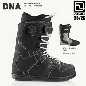 25-26 ディーラックス ディーエヌエー スノーボード ブーツ DEELUXE DNA essential black メンズ スノボ 2026 日本正規品
