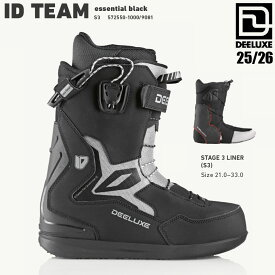 予約 25-26 ディーラックス チームアイディー スノーボード ブーツ DEELUXE TEAM ID essential black メンズ スノボ フリースタイル 2026 日本正規品