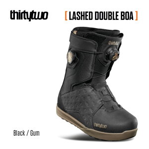 y|Cg10{IubNtCf[z\ 25-26 thirtytwo LASHED DOUBLE BOA '25 Xm[{[h u[c T[eB[c[ bVh _u{A BLACK/GUM {Ki