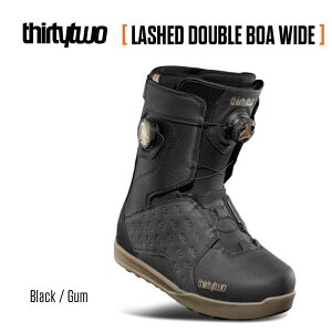y|Cg10{IubNtCf[z\ 25-26 thirtytwo LASHED DOUBLE BOA WIDE '25 Xm[{[h u[c T[eB[c[ bVh _u{A Ch BLACK/GUM {Ki