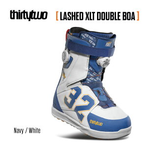 y|Cg10{IubNtCf[z\ 25-26 thirtytwo LASHED XLT DOUBLE BOA Xm[{[h u[c T[eB[c[ bVhXLT_u{A NAVY/WHITE {Ki Xm{
