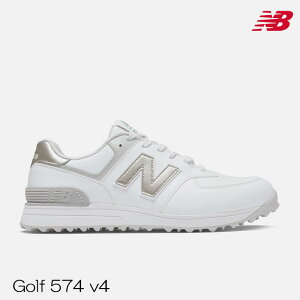 �y4���̓|�C���g10�{���v�G���g���[�z�S���t�V���[�Y �����Y New Balance Golf 574 v4 UG574D4 WHITE with SILVER METALLIC and GREY MATTER ���C�g�O���[ ���{���K�i