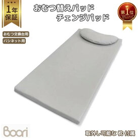 1位受賞【ブーリ公式】Boori チェンジパッド おむつ替えマット 79.5cm×39.5cm【1年保証】取外し可能 枕付き おむつ交換 トイレ用品 赤ちゃん 新生児 0歳 1歳 2歳 3歳 最適 デリケートな肌に優しい 独自の触り心地 防水性のある PUフェイクレザー使用