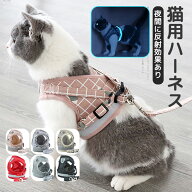 ★楽天1位★ 猫用ハーネス リード 猫 ハーネス 抜けない 胴輪 猫 ネコ リード 全6色 ダブルロック メッシ…