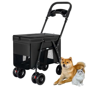 ��8P+8%OFF���ꕔ���[ �y�b�g�J�[�g ���^�� �h�b�O�J�[�g �o�M�[ �ω׏d 30kg �y�� �܂��݃����^�b�` �y�b�g ���o���� �y�b�g�L�����[�J�[�g �y�b�g�o�M�[ �h�b�O�J�[�g �t���I�[�v�� 4�� ��