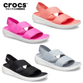 【1980円均一！】クロックス ライトライド ストレッチ サンダル ウィメン Women's LiteRide Stretch Sandal サンダル レディース 女子用 クロックスサンダル スポサン シンプルクロックスサンダル 黒 ブラック 206081 クロックス正規取扱店なのでご安心ください セール SALE