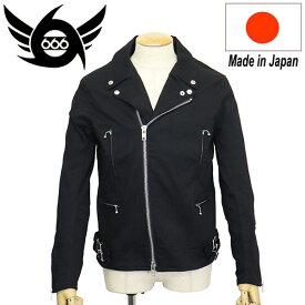 正規取扱店 666 ORIGINAL SOJ0056 ストレッチコットンライダースジャケット タイトフィット ブラック