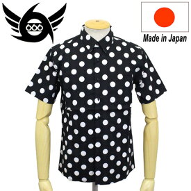正規取扱店 666 ORIGINAL ドットシャツ 半袖 ブラック/ホワイトドット(23mm) SOS0026