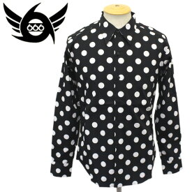 正規取扱店 666 ORIGINAL Dot Shirts L/S (オリジナル ドットシャツ ロングスリーブ) ブラック/ホワイトドット SOS0005
