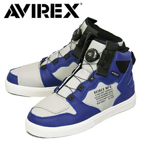 正規取扱店 AVIREX (アヴィレックス) AV2278 DICTATOR ディクティター バイカーシューズ NAVYxGREY