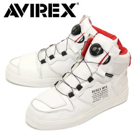 正規取扱店 AVIREX U.S.A.(アビレックス) AV2278 DICTATOR ディクティター バイカーシューズ WHITExRED