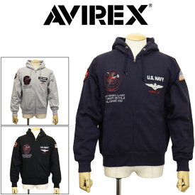 正規取扱店 AVIREX (アヴィレックス) 3931012 L/S ZIP PARKA DUST DEVILS ロングスリーブ ジップアップパーカー ダスト デビルス 全3色