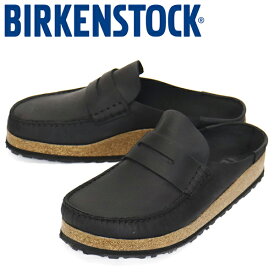 正規取扱店 BIRKENSTOCK (ビルケンシュトック) 1025040 NAPLES ネープルス オイルドレザーハーフクロッグ BLACK レギュラー幅 BI309