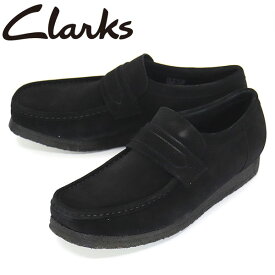 正規取扱店 Clarks (クラークス) 26172503 Wallabee Loafer ワラビーローファー メンズ シューズ Black Suede CL082