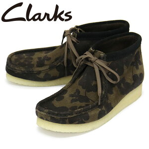 K戵X Clarks (N[NX) 26174035 Wallabee Boot r[u[c Y u[c Blk/KhakiFloral CL093