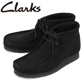【楽天スーパーSALE】 正規取扱店 Clarks (クラークス) 26155517 Wallabee Boot ワラビーブーツ メンズ レザーブーツ Black Suede CL041