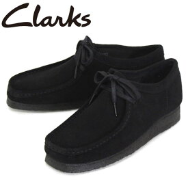 【楽天スーパーSALE】 正規取扱店 Clarks (クラークス) 26155519 Wallabee ワラビー メンズシューズ Black Suede CL027