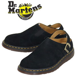 正規取扱店 Dr.Martens(ドクターマーチン) 31734001 SHAM バックル 3タイ スエードレザーシューズ ミュールサンダル BLACK