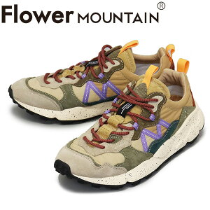 正規取扱店 Flower MOUNTAIN(フラワーマウンテン) FM107032 LENZAN スニーカー Beige/L.Green FM042