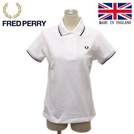 正規取扱店 FRED PERRY (フレッドペリー) G12 THE ORIGINAL TWIN TIPPED FP SHIRT ライン入りポロシャツ イングランド製 レディース 301-WHITE/MAROON FP336