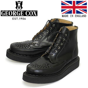 ���K�戵�X GEORGE COX (�W���[�W�R�b�N�X) SKIPTON EYELET BOOT 13667 V ���o�[�\�[�� ���U�[�u�[�c 040 BLACK