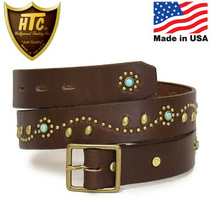 ���K�戵�X HTC(Hollywood Trading Company) Belt #SN-32 Turquoise 1.25 W/End 1.25�C���` �x���g �_�[�N�u���E�����U�[x�u���X�X�^�b�Yx�^�[�R�C�Y