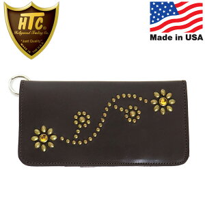 ���K�戵�X HTC(Hollywood Trading Company) T-1 Wallet #24S �����O�E�H���b�g �_�[�N�u���E�����U�[x�u���X�X�^�b�Yx�C�G���[�X�g�[��