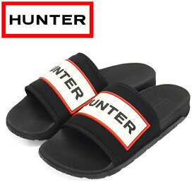 正規取扱店 HUNTER (ハンター) WOMEN'S WFD1000NEO NEO LOGO SLIDE SANDAL ネオロゴ スライド レディース サンダル BLACK HU247