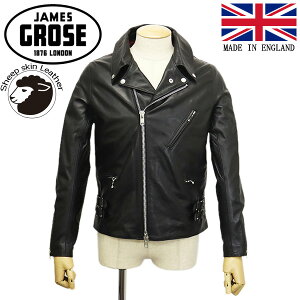 ���K�戵�X JAMES GROSE (�W�F�[���X�O���[�X) MEN'S GEORGIAN JACKET NEW SHEEP �����Y �W���[�W�A���W���P�b�g �j���[�V�[�v�X�L�� BLACK JG035