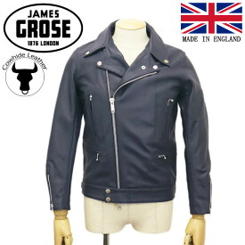 正規取扱店 JAMES GROSE (ジェームスグロース) MEN'S NEW MANILA JACKET COW メンズ ニューマニラジャケット カウハイド NAVY JG027